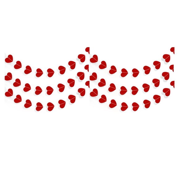 Guirnalda de corazón Advancent papel brillante decoración del Día de San Valentín