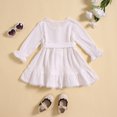 thumbnail image 4 of Bearichfupo Toddler Children Girls Long Sleeve Bow Tie Button Lace Dresses Dress Clothes, Sizes 18-24 Months, 4 of 6