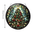 thumbnail image 3 of Fmbmuo Christmas Round Window Hanging , Durable Vintage Suncatcher Decor , For Xmas Tree Wreath Window Holiday Decor, 3 of 7