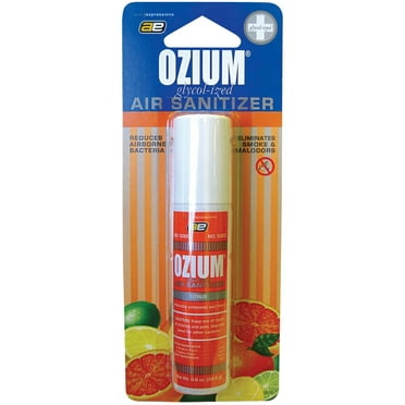 Ozium Smoke & Odor Eliminator car & Home Air Sanitizer / Freshener 0.8oz CITRUS