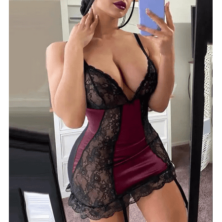 

Women V Neck Lace Up Bandage Bodysuit Lingerie Romper Tops Jumpsuit