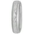 Women's Sterling Silver 4mm Basket Weave Wedding Band Womens Ring