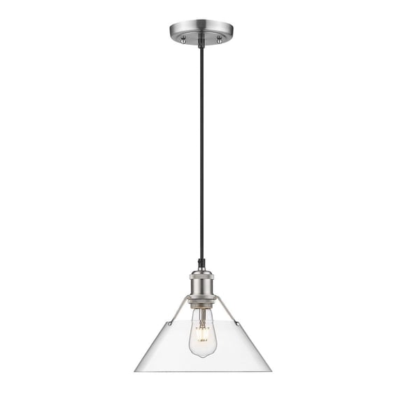 Orwell 1-Light Pendant in Pewter with Clear Glass