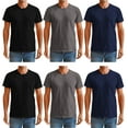 thumbnail image 3 of SOCKS'NBULK 6 Pack Men’s Cotton T-Shirt Bulk Packs, Big Tall Short Sleeve Lightweight Tees for Men, 3 of 4