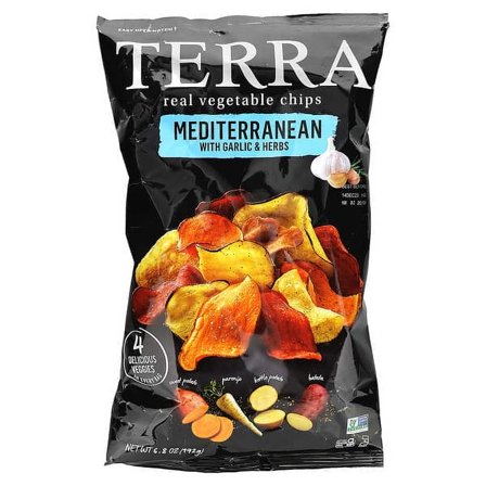 Terra, Real Vegetable Chips, Mediterranean With Garlic & Herbs, 6.8 oz Pack of 2