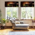 thumbnail image 2 of 2 Pack Valances Window Treatments Red Wine and Grapes Blackout Drapes Adjustable Curtain Valances for Windows Living Room Kitchen Over Sink 18x52 Rod Pocket Valances, 2 of 6