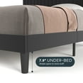 thumbnail image 5 of Einfach Full Size Platform Bed Frame with Upholstered Adjustable Velvet Vertical Tufted Headboard, Black, 5 of 8