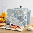 thumbnail image 2 of Blue Coral Coastal Toaster Cover 2 Slice, Summer Beach Ocean Starfish Conch Dustproof Bakeware Oven Protector with Top Hook, Waterproof Small Kitchen Appliance Toasters Dust Cover, 11"x6"x8", 2 of 9