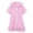 Pink, variant on Grblisyd Girls Swim Cover Up Solid Color Hooded Zip-Up Terry Swimsuit Ruffle Bathing Suit Kids Short Sleeve Swimwear