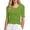 Green, variant on women 3/4 sleeve T-shirt solid color Modest crewneck shirt tops Breathable Relaxed Fit Basic Tees Yellow XXL