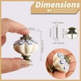 thumbnail image 4 of Ivory Pumpkin Knobs 12 Pack Ceramic Cabinet Knobs Vintage Drawer Pulls - Antique Dresser Pulls with Screws - Blue Petal, 4 of 13