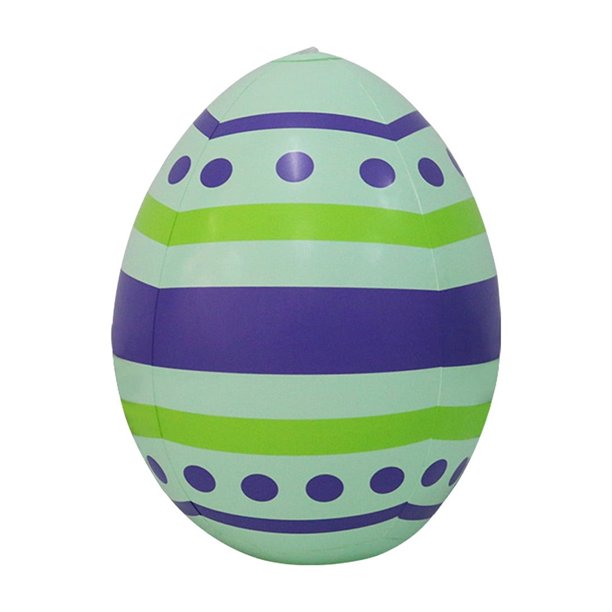Decoraciones inflables de Pascua para exteriores, color verde, 35 x 26 cm, para jardín, fiestas, juguetes infantiles, huevos de Pascua de colores.