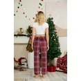 thumbnail image 3 of HEARTNICE Womens Fleece Pajama Pants, Ultra Soft Plaid Lounge PJ Bottoms with Pockets,(Red Green Plaid,XL), 3 of 5