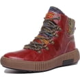 thumbnail image 6 of Josef Seibel Maren 06 Women's Lace Up Leather Ankle Boot With Side Zip In Red Size 10, 6 of 6