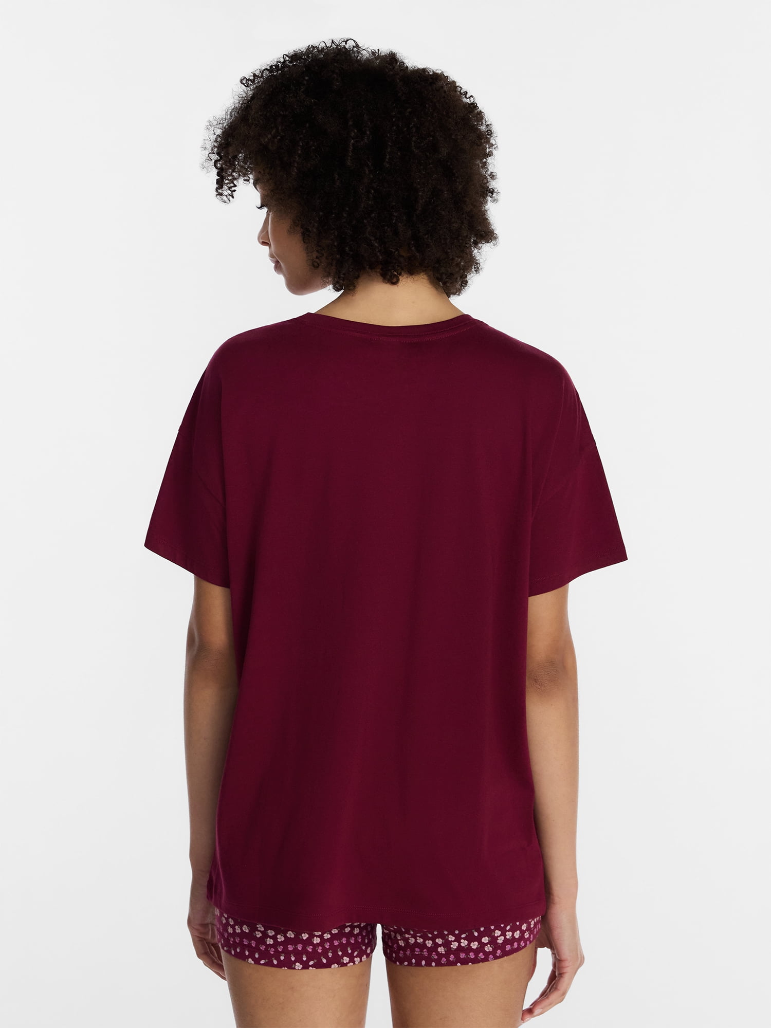 No Boundaries Sleepwear Oversized Graphic Cotton Tee, Women’s and Women’s Plus XXS-3X