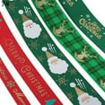 thumbnail image 2 of Visland 5 Yards Christmas Ribbons for Craft Holiday Printed Grosgrain Organza Satin Ribbons Metallic Glitter Fabric Ribbons Bulk Gift Wrapping Bow, 2 of 6
