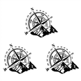 thumbnail image 1 of 3Pcs Car Off-Road SUV Side Body Sticker Compass Mountain Decals Sticker for SUV Off-Road Waterproof, 1 of 6