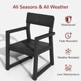 thumbnail image 5 of Patio Chair with Backrest, Outdoor Dining Chairs with All-Weather HIPS , 400 lbs Weight Capacity, Black, 5 of 9