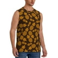 thumbnail image 2 of Balery Colorful Pineapple Men's Sleeveless Muscle Shirts Workout Tank Top, Moisture Wicking, Odor Protection-Large, 2 of 8
