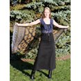 thumbnail image 3 of 40" Long BLACK A-line Skirt | Women Long Cotton Twill Denim Skirts | STYLE BA001 | 26" Waist / XS / 02, 3 of 4