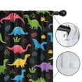 thumbnail image 4 of Blackout Kids Curtains,Black Cartoon Colorful Dinosaurs Plants Pattern Childrens Insulated Curtains Set Of 2,Bedroom Essentials,Toddler Room Decor 42"x84", 4 of 5
