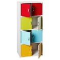 thumbnail image 2 of Hodedah 4-Shelf, 8-Door Multipurpose Cabinet, Rainbow, 2 of 9