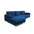 thumbnail image 3 of Sectional Sofa Couch with Left Hand Facing Chaise, L-Shaped Couch with Modern Velvet Fabric, 3 of 7