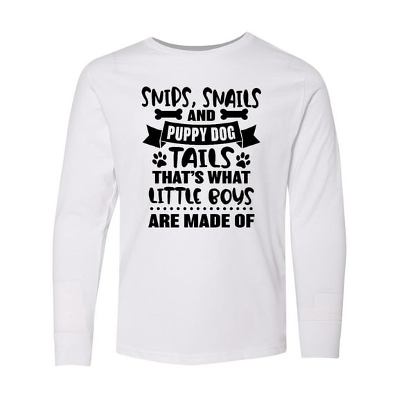 Inktastic Snips Snails and Puppy Dog Tails That's What Little Boys Long Sleeve Youth T-Shirt