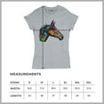 thumbnail image 5 of Tee Hunt Dean Russo Colorful Horse T-Shirt Neon Mosaic Wild Mustang Women's T-Shirt Tee, Gray, XX-Large, 5 of 5