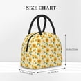 thumbnail image 3 of Haiem Yellow White Plaid Sunflower Printed Lunch Bag Women, Lunch Box Lunch Bag for Women, Small Leakproof Cute Lunch Tote Large Capacity Reusable Insulated Cooler Lunch Container, 3 of 6