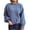 Blue, variant on Womens Plus Size Crop Sweater Lantern Long Sleeve Round Neck Casual Loose Fitting Solid Color Knit Pullover Sweater,Purple,M