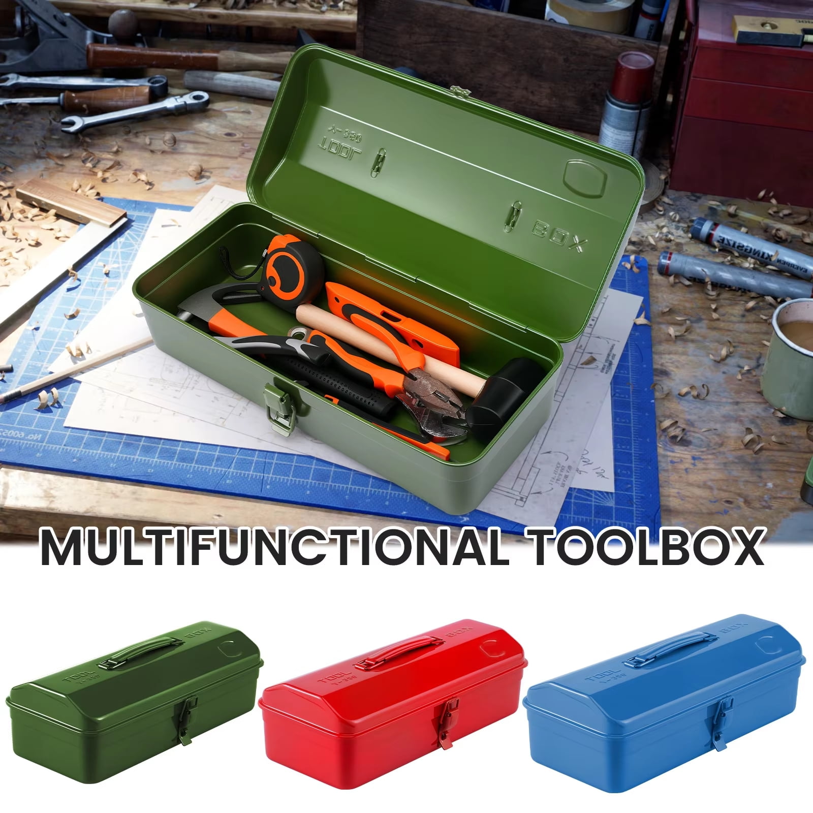 Metal Tool Organizers Box Secure Locking Systems Multi Compartment Storage For DIYer Projects And Construction Sites