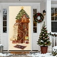 thumbnail image 1 of Mineart Christmas Snowman Door Cover Festive Design Decorative Door Curtain Hanging for Home Entryway Party Holiday Decoration, 1 of 1
