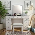thumbnail image 6 of Bowery Hill Modern Solid Wood 3-Piece Vanity Set in White Finish, 6 of 10
