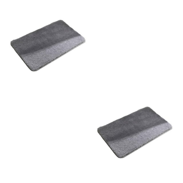 Alfombra Antideslizante Matsuzay de Poliéster para Baño Gris 40*60CM 2piezas