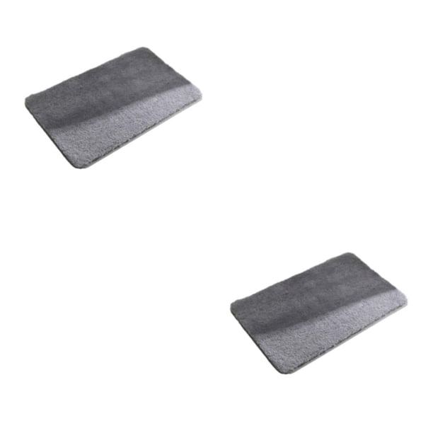 Alfombra Antideslizante Matsuzay de Poliéster para Baño Gris 40*60CM 2piezas
