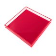thumbnail image 1 of Plateau Carré Lucite Rose Vif Néon, 1 of 1