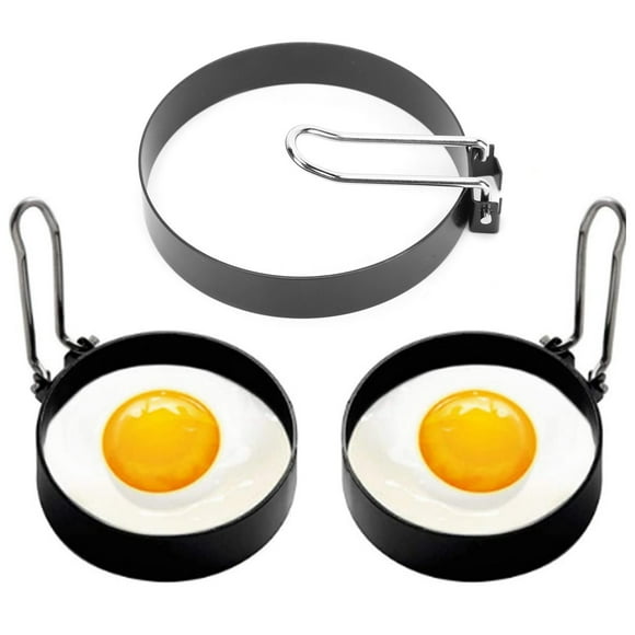 TOPINCN 2pcs Stainless Steel Round Non-Stick Egg Shaper Frying Pan Ring Mold Accessory Kitchen Utensils,Egg Shaper,Egg Pan Ring