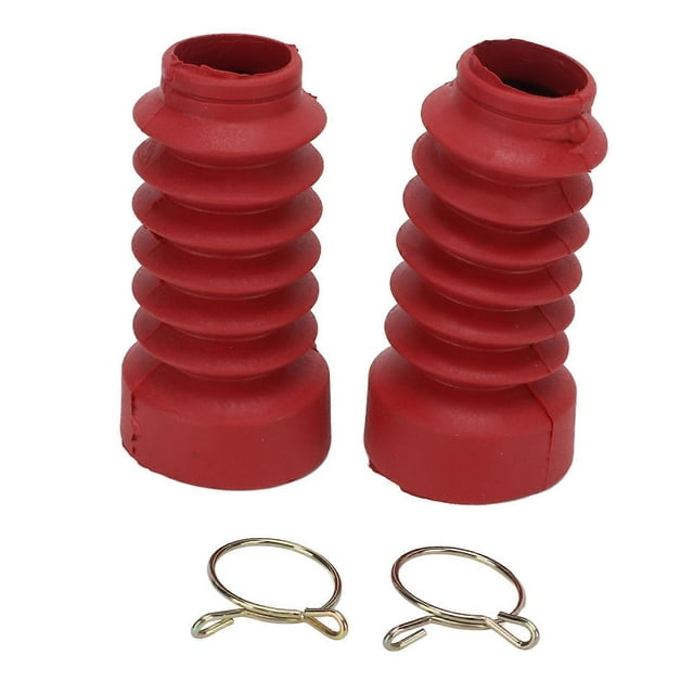 2Pcs Rubber Dust Covers for DIO 18/27/28/34/35 Motorcycle Front Shock Absorber, Red