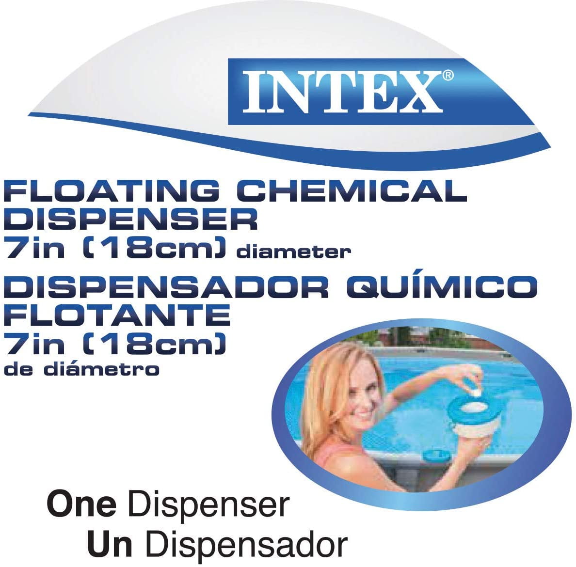Intex Floating Chemical Dispenser for Pools 7-Inch 