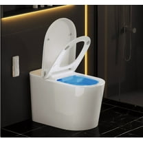 Smart Bidet Toilet Built-in Bidet, Heated Seat, Night Light, Tankless, Auto Soft Close, Deodorization, Dryer & Foot Sens