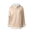 thumbnail image 5 of Wrtxtat Men's Sweatshirt Autumn Midweight Fashion Loose Fit Drawstrings Hoodie with Kangaroo Pocket Solid Color Long Sleeve Pullover Khaki L, 5 of 9