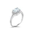 thumbnail image 3 of JewelersClub Aquamarine Ring Birthstone Jewelry – 1.15 Carat Aquamarine 0.925 Sterling Silver Ring Jewelry with White Diamond Accent – Gemstone Rings with Hypoallergenic 0.925 Sterling Silver Band, 3 of 4
