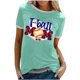 thumbnail image 1 of Elegante blusa de manga corta con cuello redondo y manga abullonada de punto para mujer OAVQHLG3B Store lin121212, 1 of 5