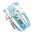 thumbnail image 2 of DESIGNICE 2026 New Gifts for Teenage Girls,Friendship Gifts for Women,Bracelets for Women&Girl,Friendship Leather Bracelets Gift,Handmade Love Jewelry for Girl,Heart Pearl Friendship Antique(Blue), 2 of 7