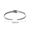 thumbnail image 3 of Vintage Rope Buckle Two Thread Knot Bracelet for Women'S Fashion Thai Silver Personalized Opening Design Trendy Bracelet What Would Jesus Do Bracelets Charm Bracelets for Small Wrists Women, 3 of 7