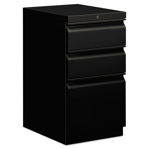 HON 3 Drawers Vertical Lockable Filing Cabinet, Black