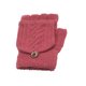 thumbnail image 1 of Greeniant 1 par de guantes de invierno para mantener el calor con solapa, guantes de punto para senderismo al aire libre, mitones sin dedos 2 en 1, rosa Deportes de nieve Melon rojo Greeniant OD000499-04, 1 of 6