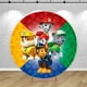 thumbnail image 4 of Fondo de fotografía circular para fiesta de cumpleaños de Paw Patrol, tema de cachorros, baby shower para niños, pancarta de fotos circular, 4 of 5