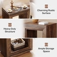 thumbnail image 7 of 24" Square End Table 2-Tier Wooden Sofa Side Table Storage Shelf Rustic Farmhouse Style Rustic Brown For Living Room Bedroom Small Spaces, 7 of 7